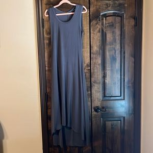 Grey maxi dress with cute open back